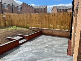 Porcelain Patio and Walling - Shawfair, Edinburgh