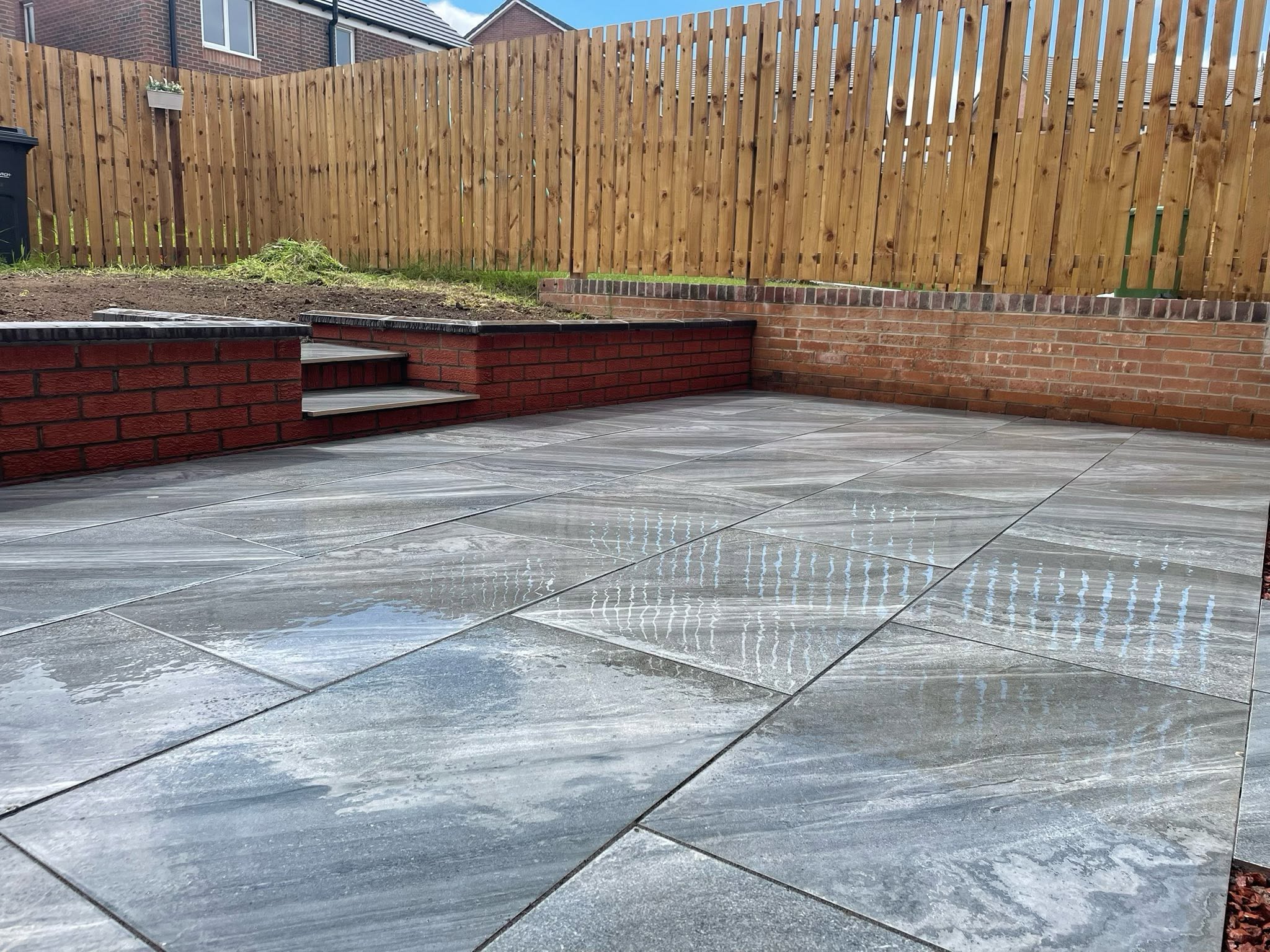 Porcelain Patio and Walling - Shawfair, Edinburgh