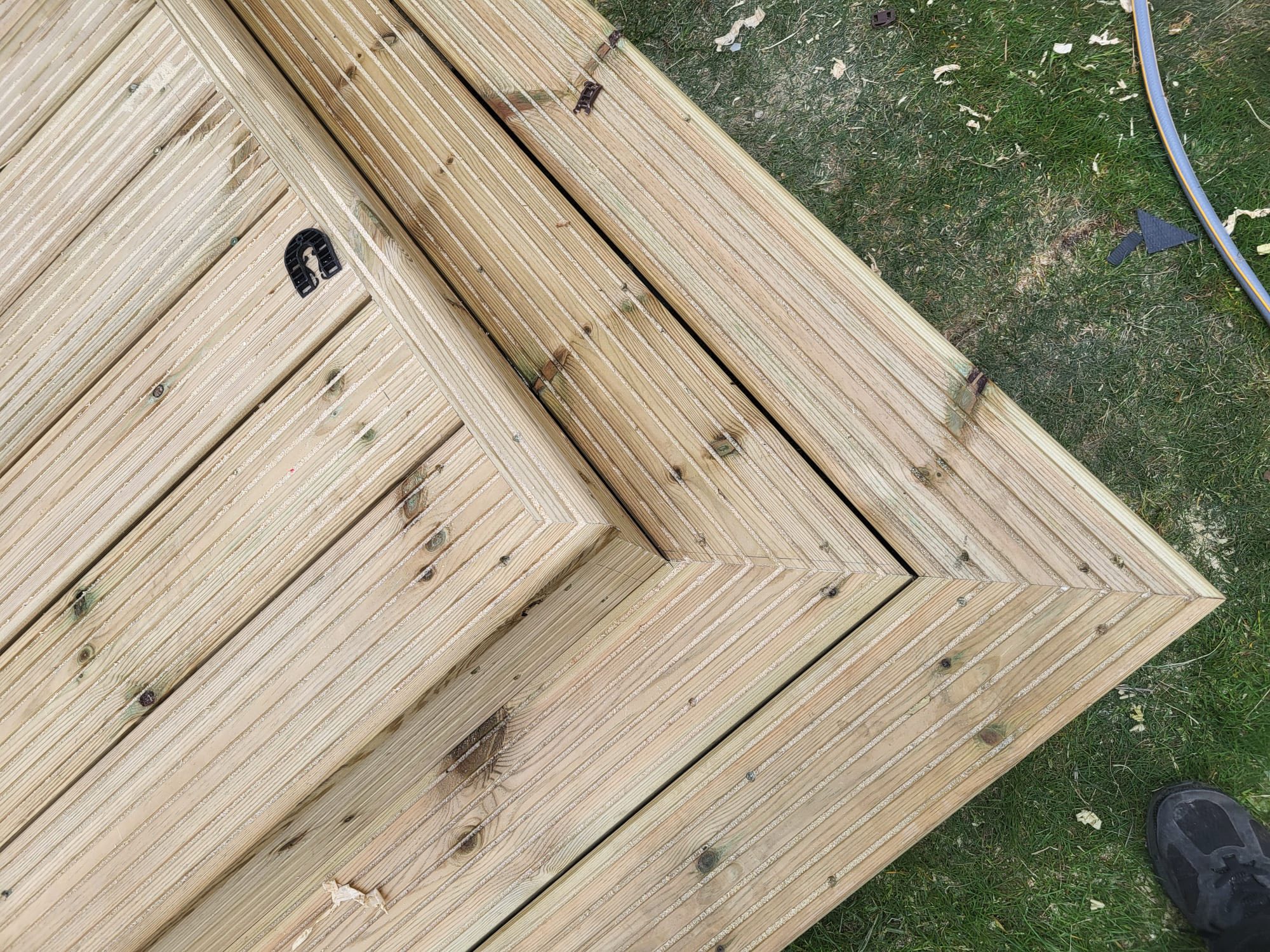 close up of new decking