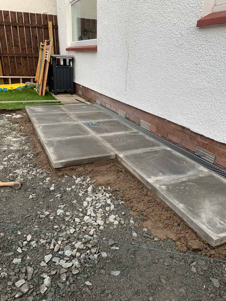 Low Budget Garden Patio, Edinburgh