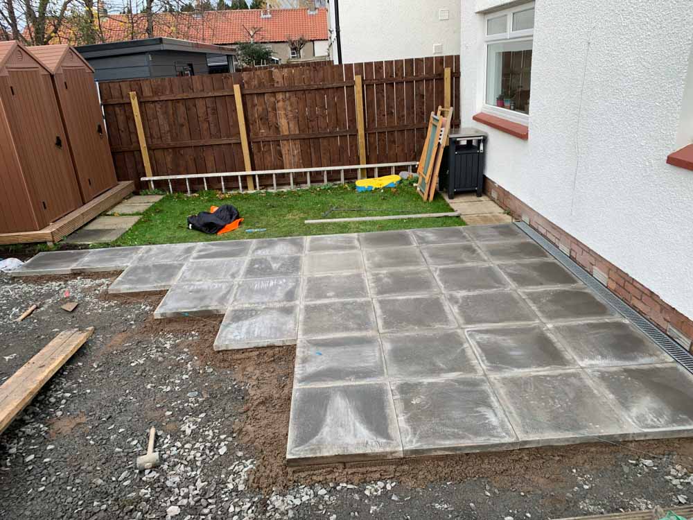 Low Budget Garden Patio, Edinburgh