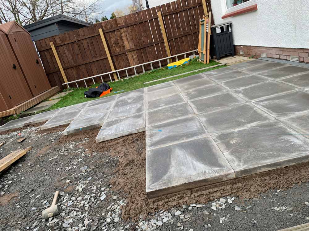 Low Budget Garden Patio, Edinburgh