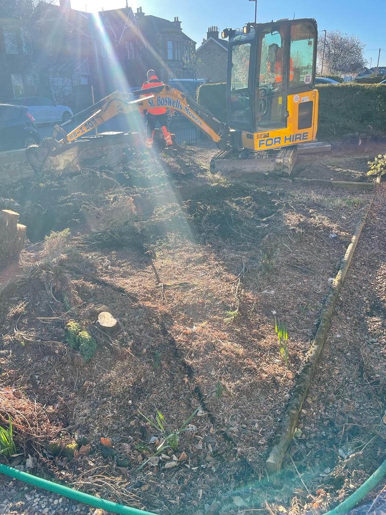 new monoblock driveway in edinburgh, preparation work