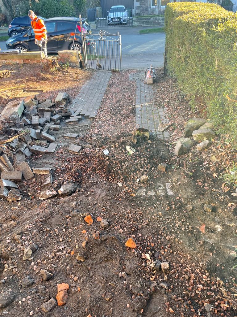 new monoblock driveway in edinburgh, preparation work