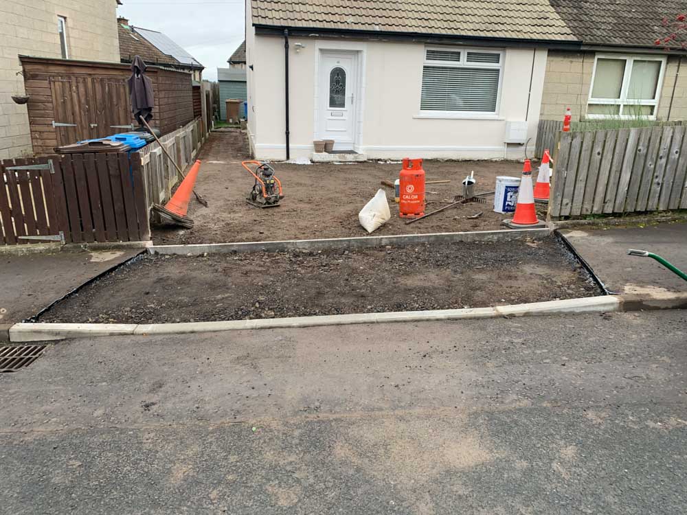 Before Pic Monoblock Driveway Installers, East Calder